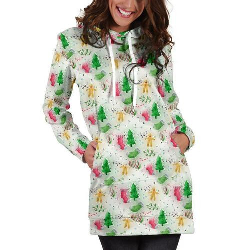 Feels Like Christmas Hoodie Dress Sweater Dress Sweatshirt Dress 3d All Over Print For Women Hoodie