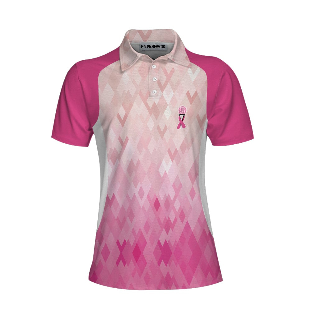 Fight Like A Girl Breast Cancer Awareness Short Sleeve Women Polo Shirt