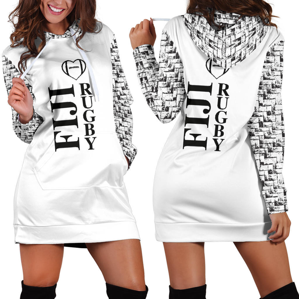 Fiji Rugby Hoodie Dress 3d All Over Print For Women Hoodie