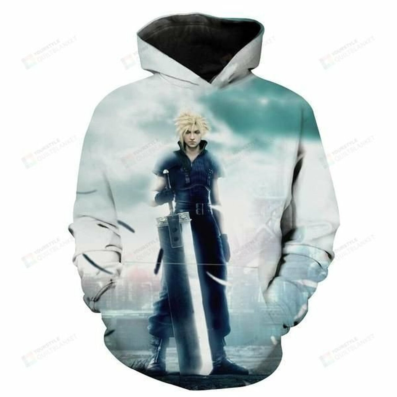 Final Fantasy 3d All Over Print Hoodie