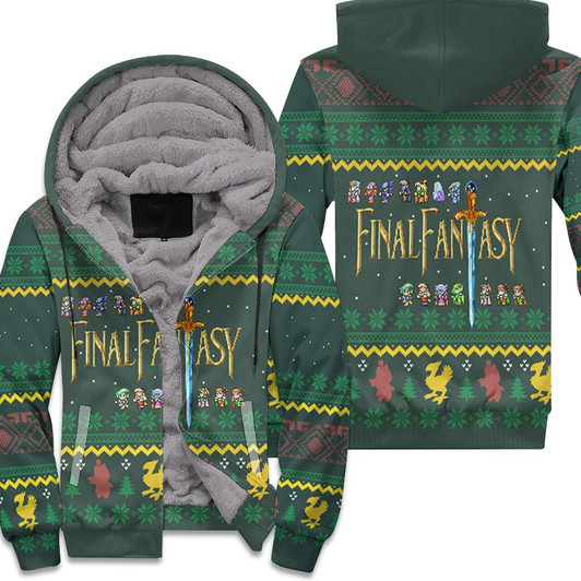 Final Fantasy Ugly Christmas 3D Fleece Hoodie