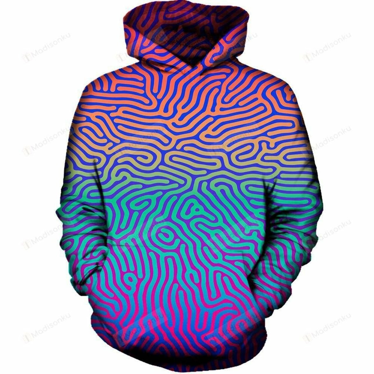 Fingerprint 3d All Over Printed Hoodie