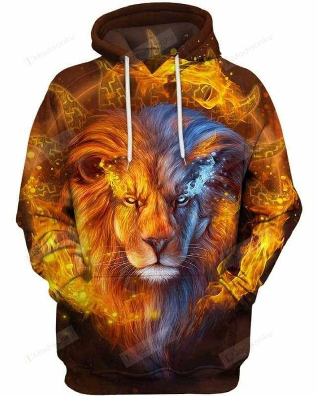 Fire Lion 3d All Over Print Hoodie