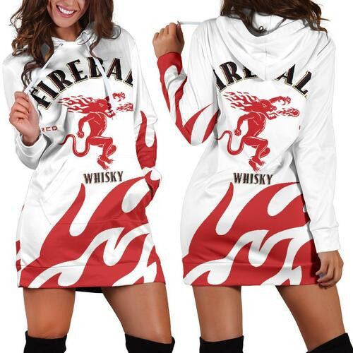 Fireball Cinnamon Whisky Hoodie Dress Sweater Dress Sweatshirt Dress 3d All Over Print For Women Hoodie