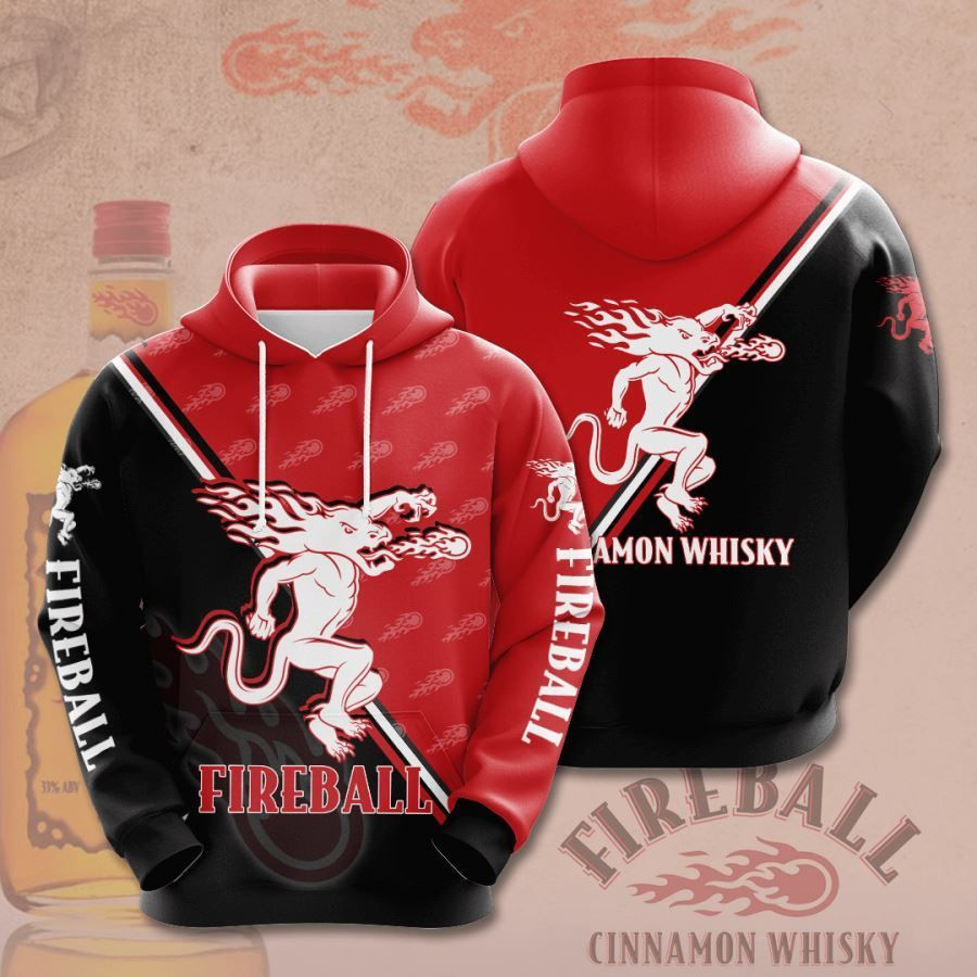 Fireball Cinnamon Whisky No646 Custom Hoodie 3D All Over Print