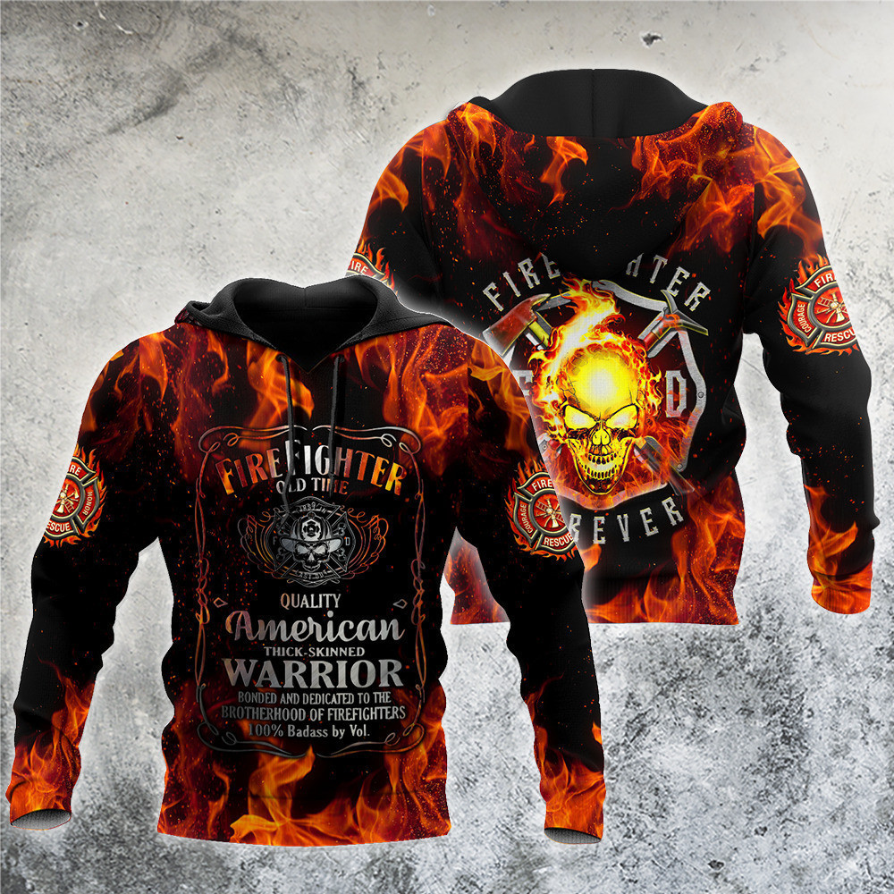 Firefighter 3D All Over Print Hoodie Unisex  Full Size S
