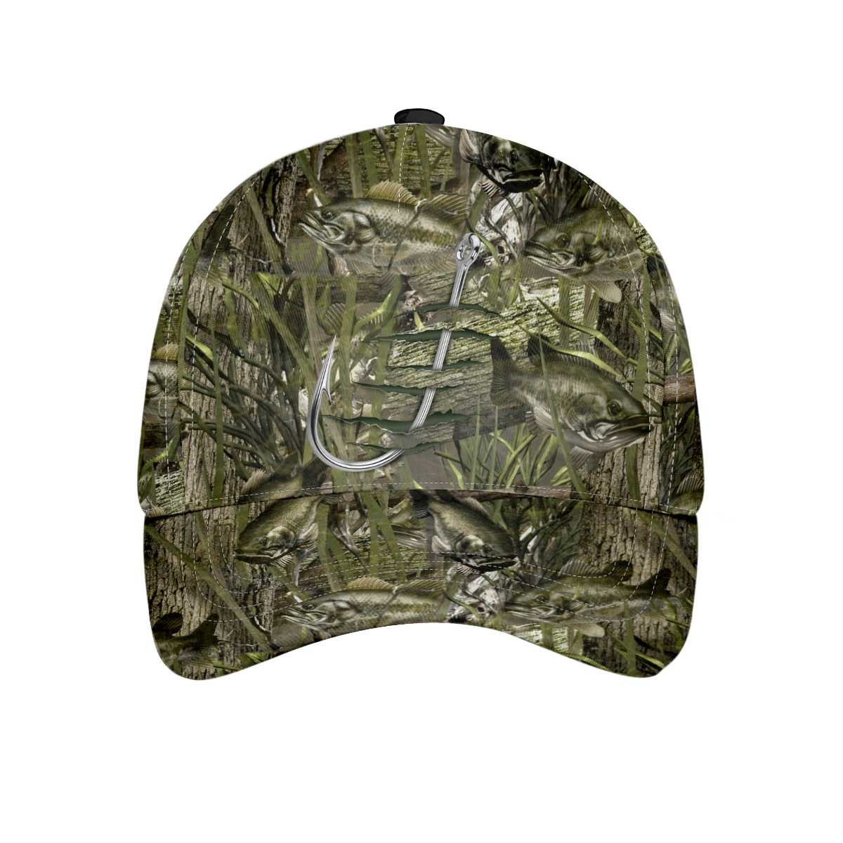 Fish Hook Camo Classic Cap Camouflage Fishing Cap Best Fishing Apparel Gift For Fishers