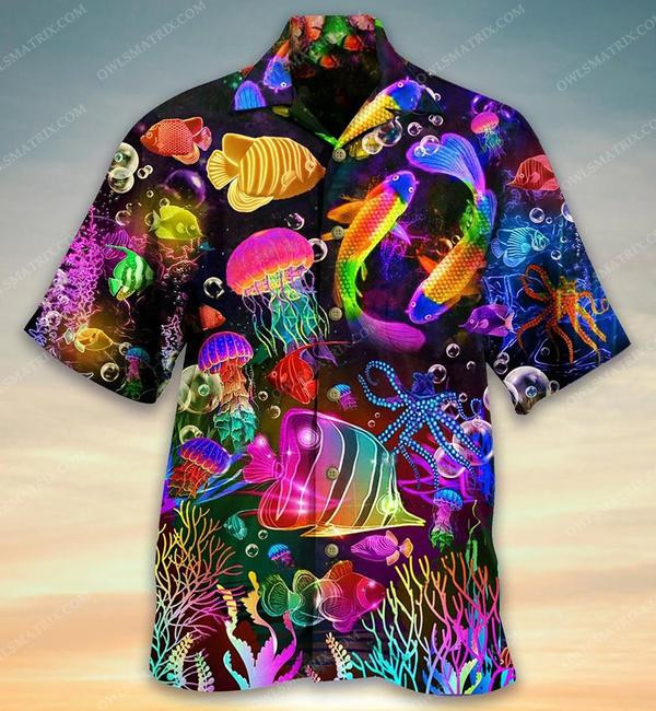 Fish Rainbow Lovely Limited Edition - Hawaiian Shirt - Hawaiian Shirt For Men