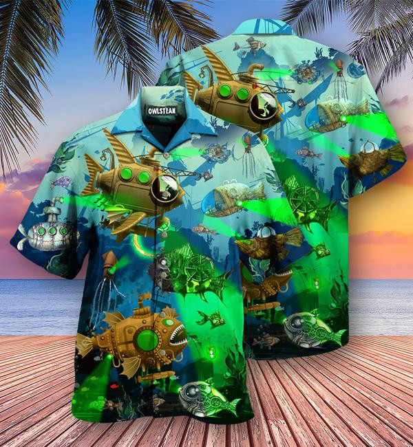 Fish Steampunk Edition - Hawaiian Shirt - Hawaiian Shirt For Men