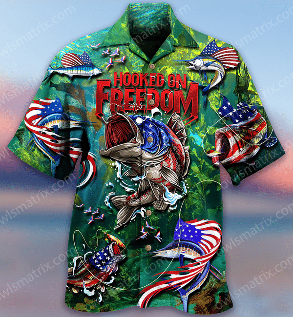Fishing Hooked On Freedom Limited Edition - Hawaiian Shirt Hawaiian Shirt For Men