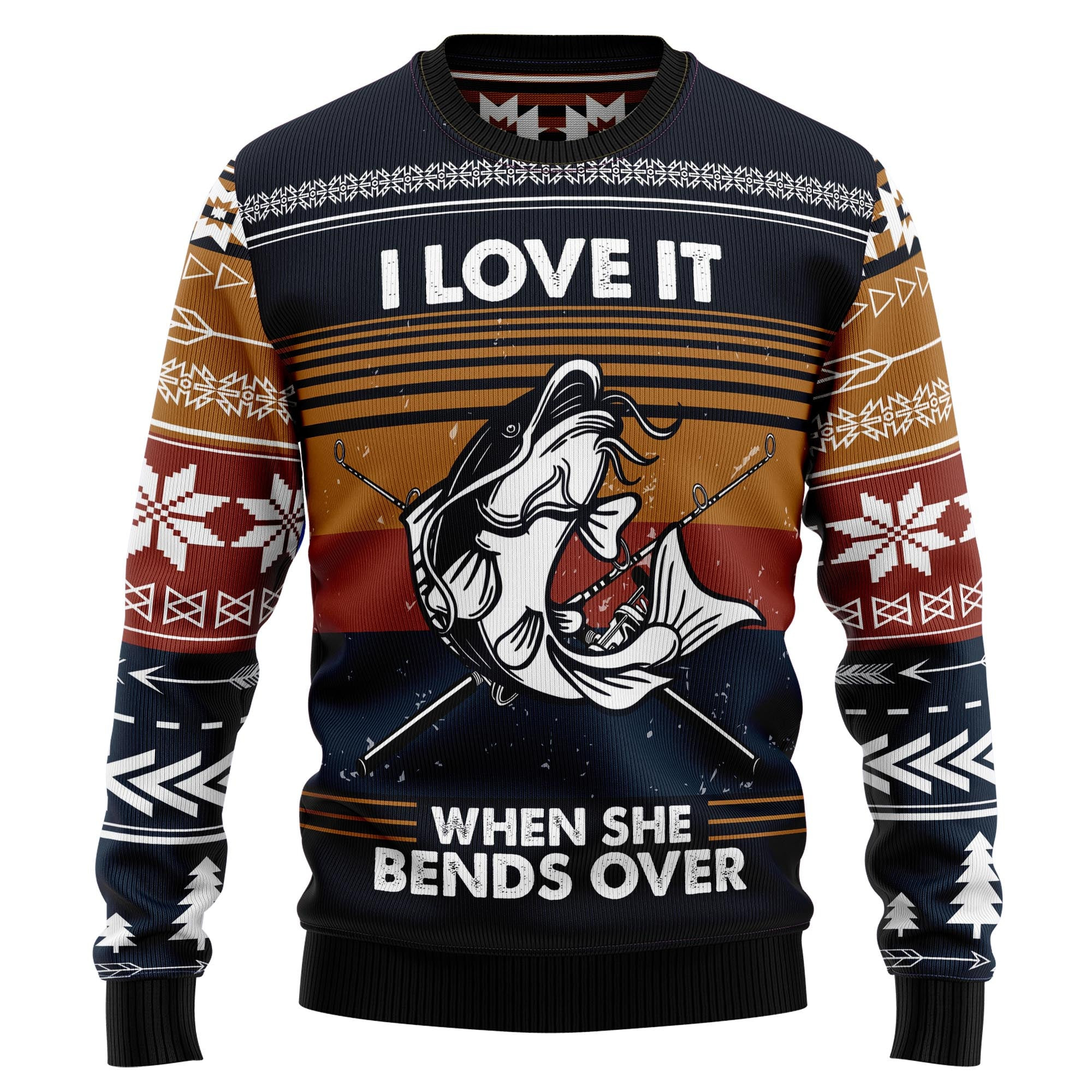 Fishing I Love It Ugly Christmas Sweater