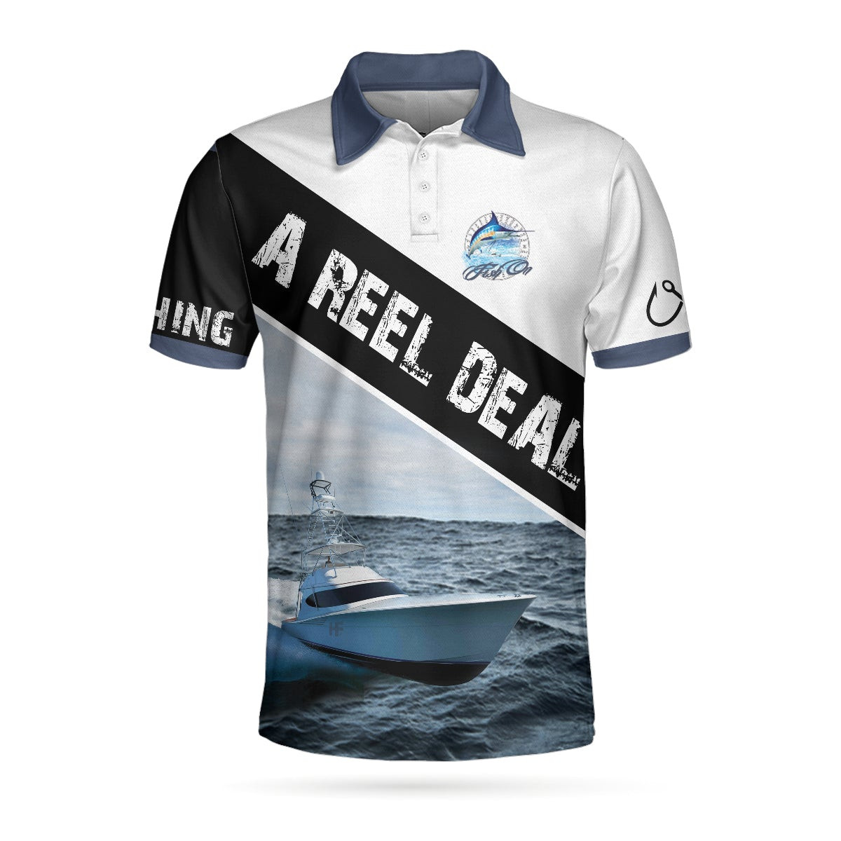 Fishing Is A Reel Deal Its A Marlin Thing Polo Shirt Deep Sea Fishing Shirt For Men