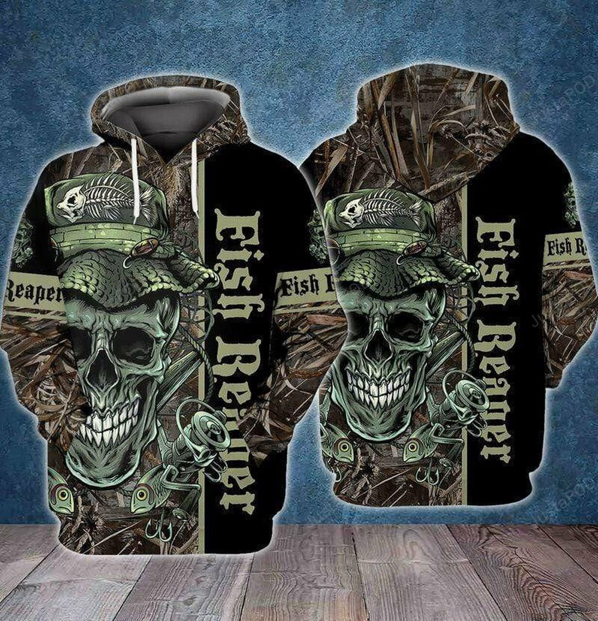 Fishing Reaper Skull 3d All Print Hoodie