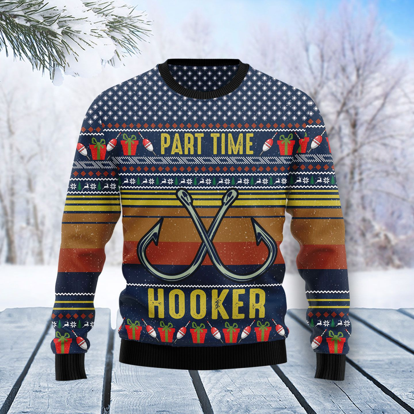 Fishing Ugly Christmas Sweater Ugly Sweater For Men Women