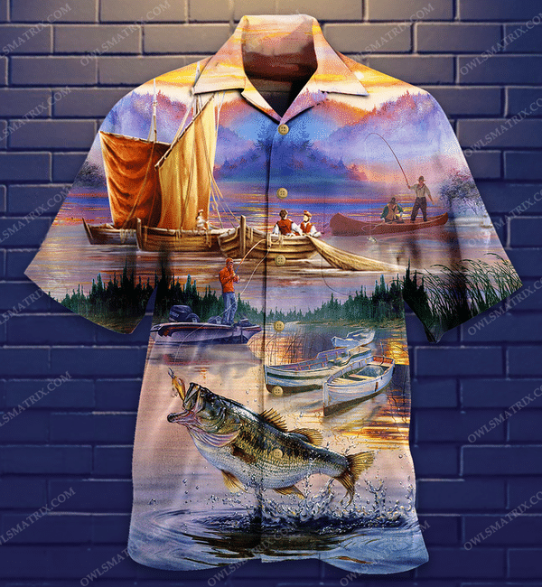 Fishing Under Sunset Limited Edition - Hawaiian Shirt Hawaiian Shirt For Men