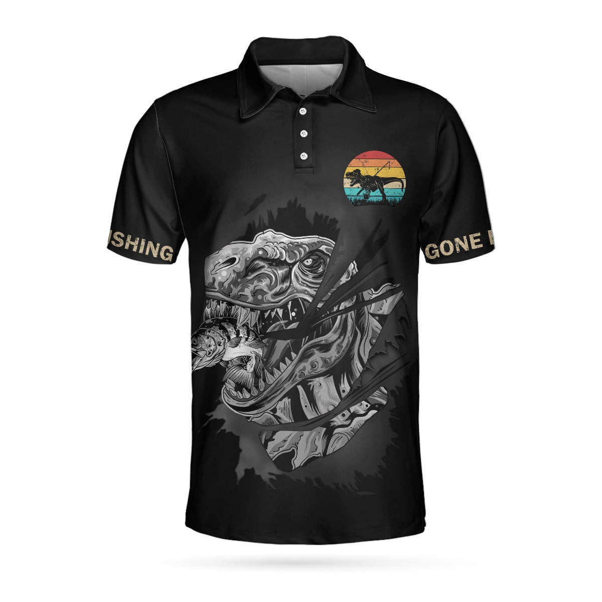 Fishsaurus Rex Im Not Anti Social Polo Shirt Gone Fishing Polo Shirt Best Fishing Shirt For Men