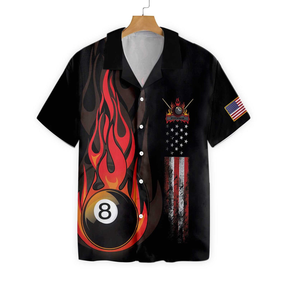 Flame Ball Billiard Pool Hawaiian Shirt