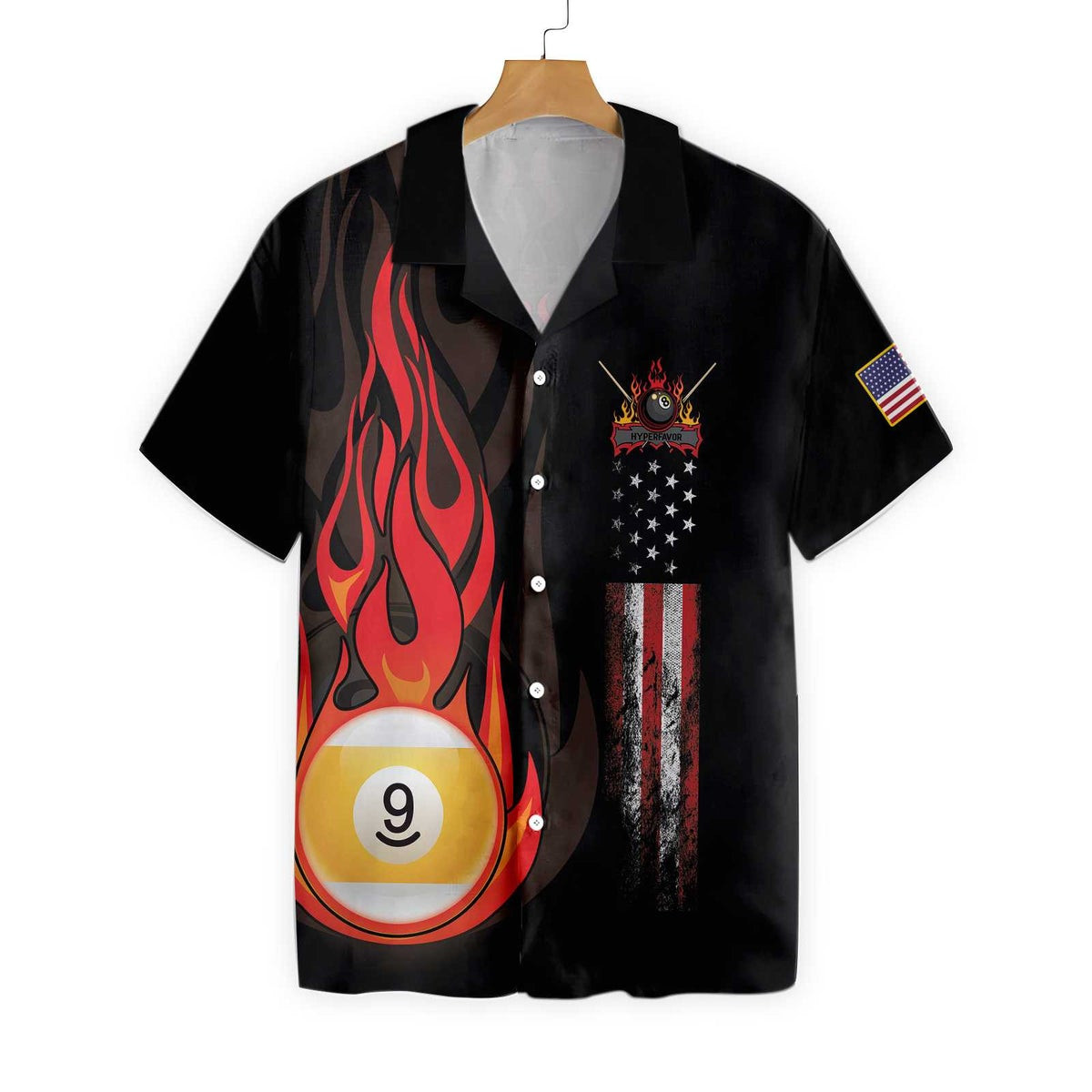 Flame Ball Billiard Pool Hawaiian Shirt