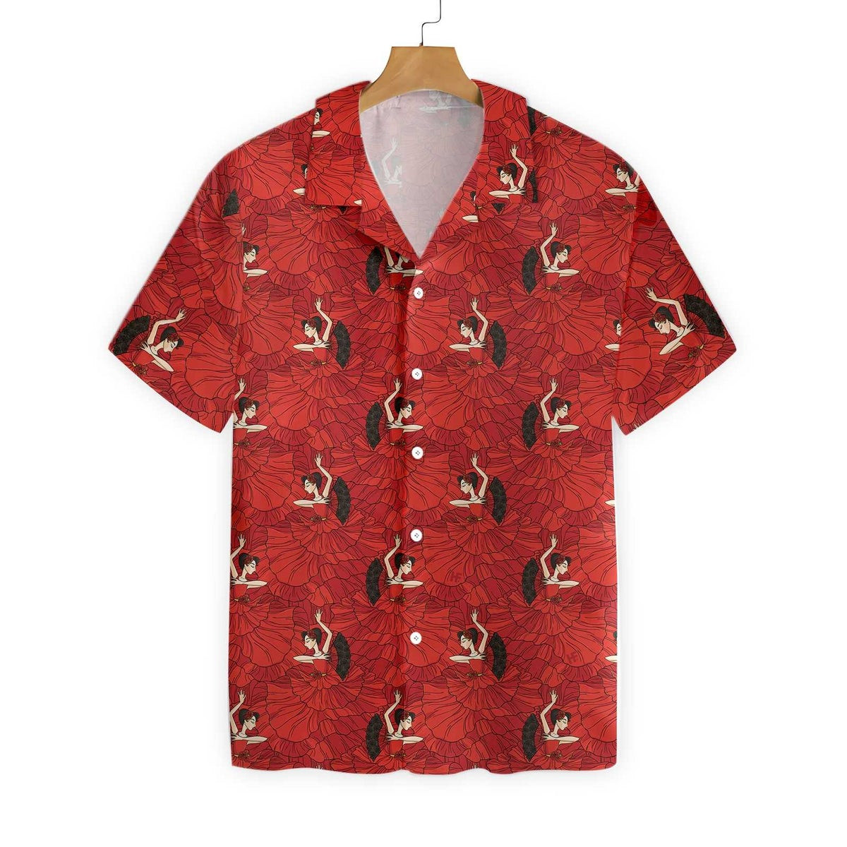 Flamenco Seamless Pattern Hawaiian Shirt