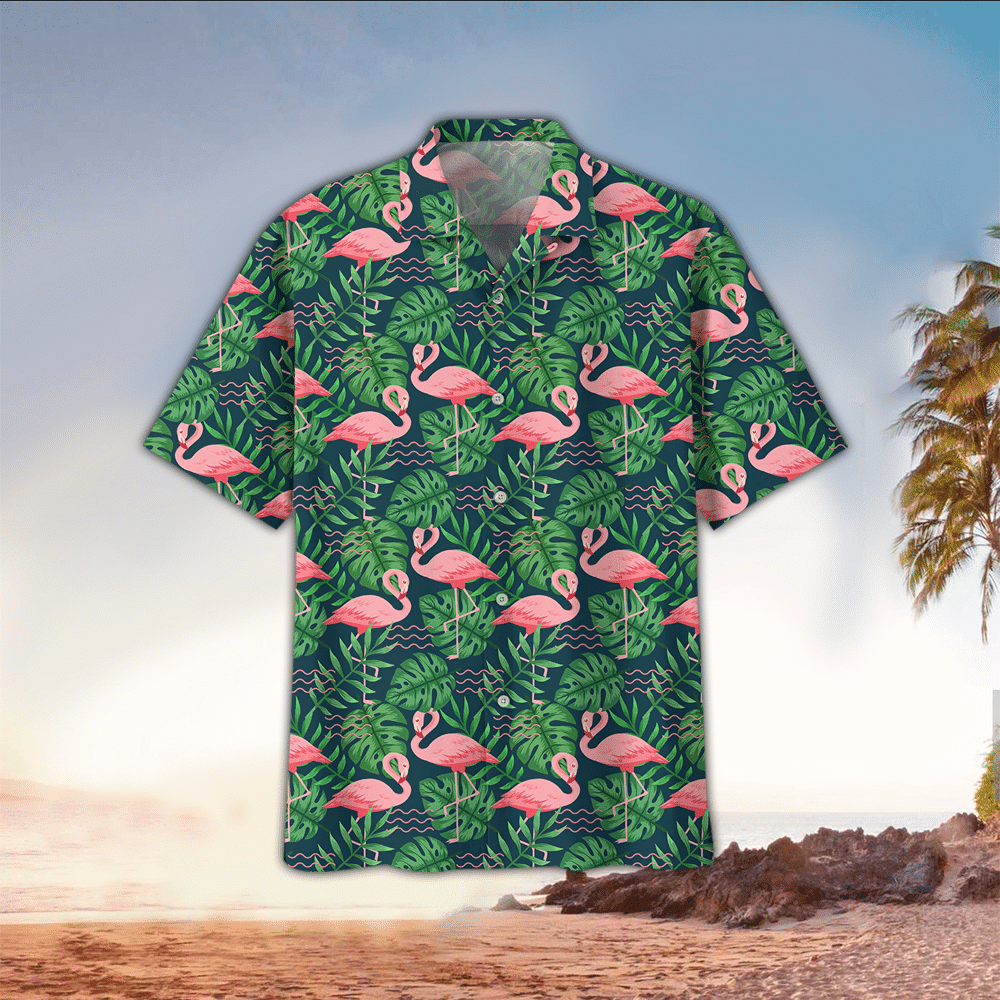 Flamingo Aloha Shirt Hawaiian Shirt For Flamingo Lovers Shirt For Men and Women