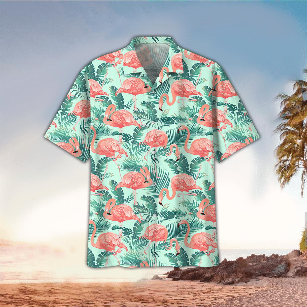 Flamingo Aloha Shirt Hawaiian Shirt For Flamingo Lovers Shirt For Men and Women