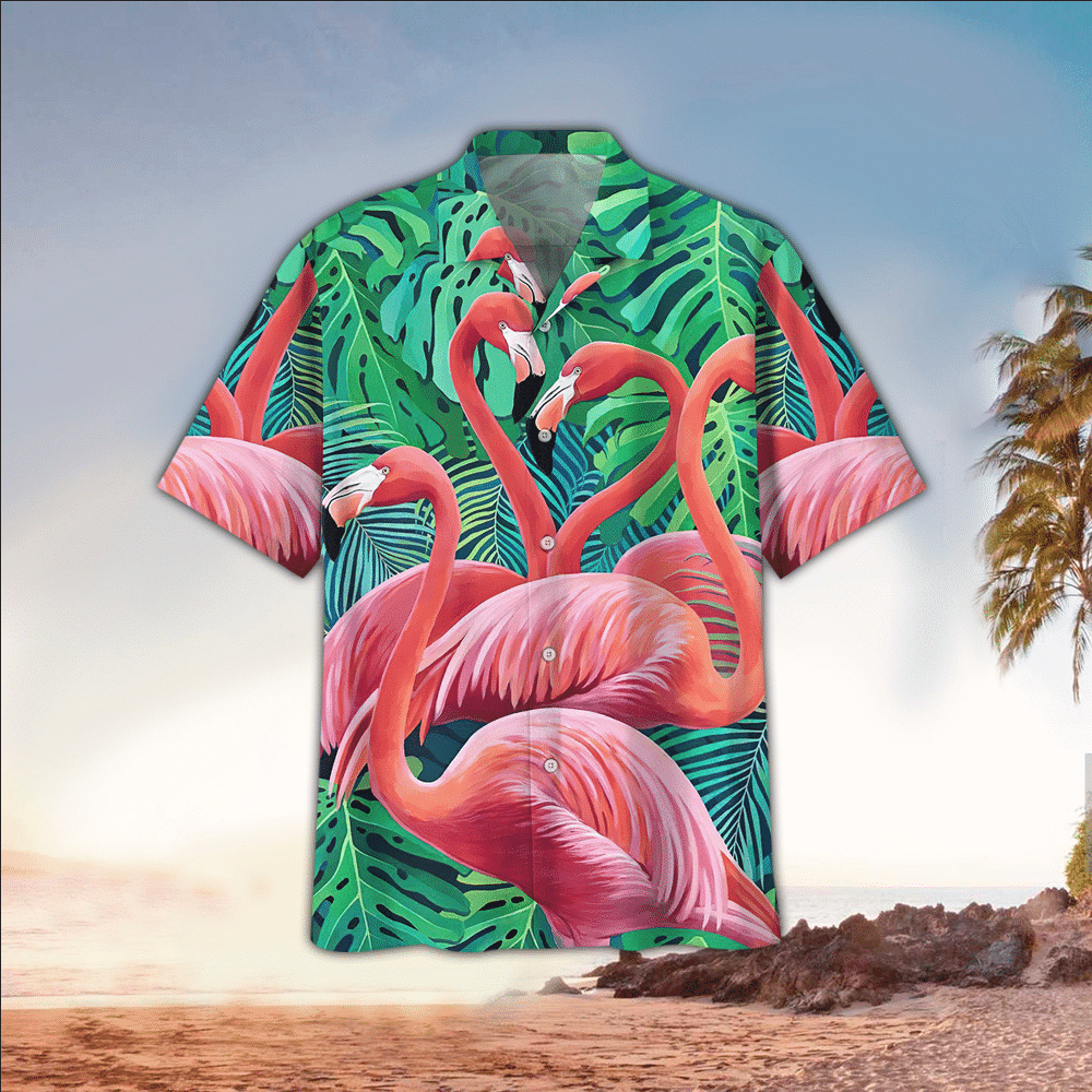 Flamingo Aloha Shirt Hawaiian Shirt For Flamingo Lovers Shirt For Men and Women