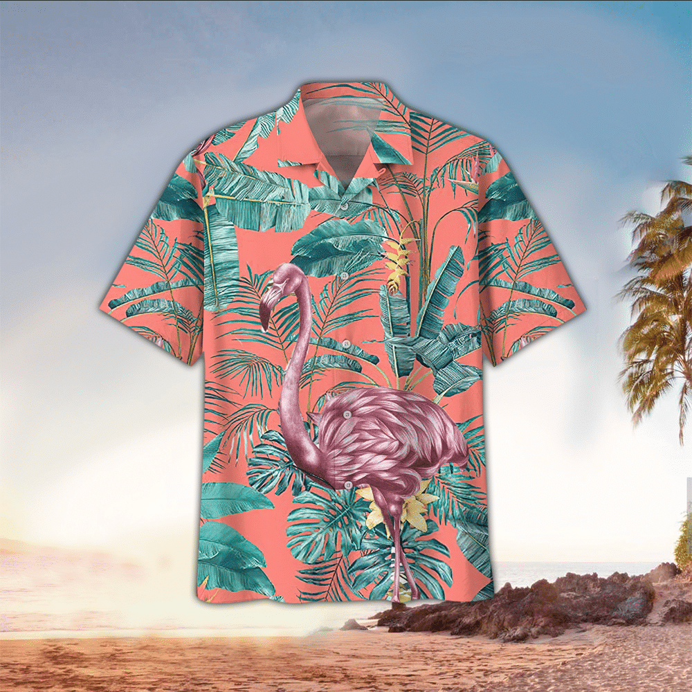 Flamingo Aloha Shirt Hawaiian Shirt For Flamingo Lovers Shirt For Men and Women