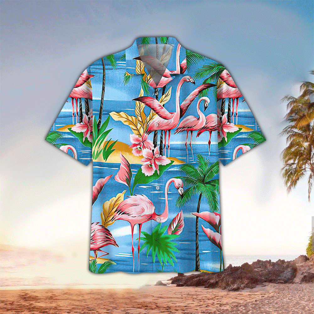 Flamingo Aloha Shirt Hawaiian Shirt For Flamingo Lovers Shirt For Men and Women