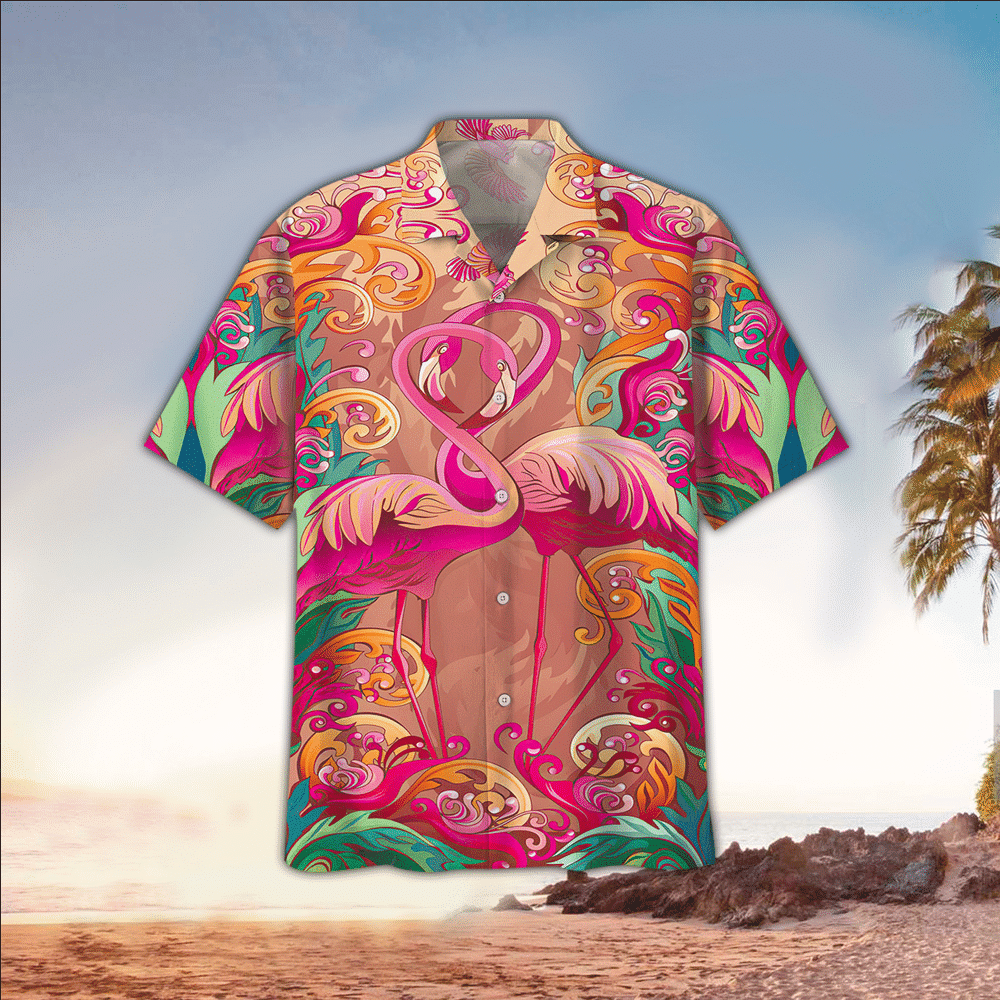 Flamingo Aloha Shirt Hawaiian Shirt For Flamingo Lovers Shirt for Men and Women