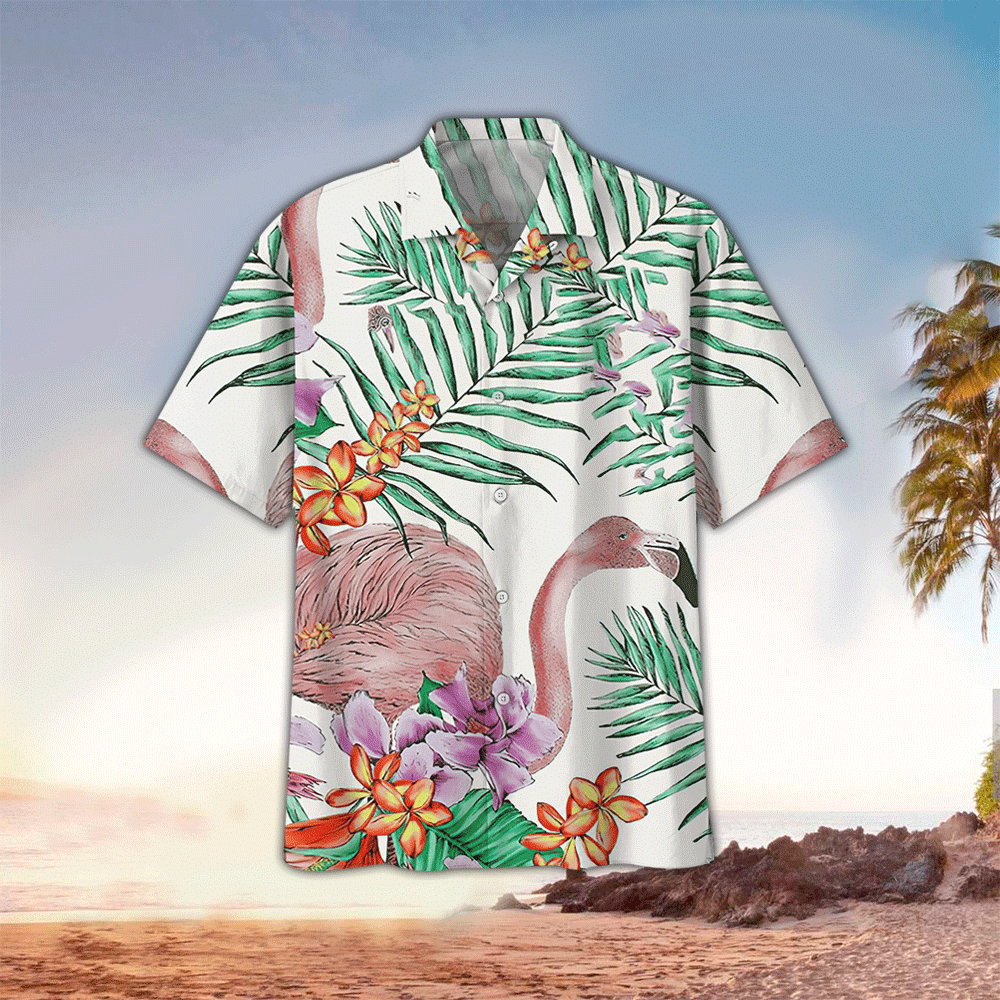 Flamingo Aloha Shirt Hawaiian Shirt For Flamingo Lovers Shirt for Men and Women