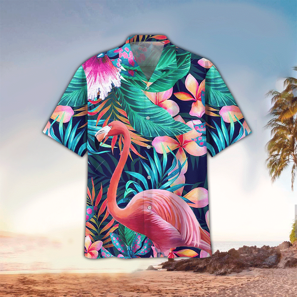 Flamingo Aloha Shirt Hawaiian Shirt For Flamingo Lovers Shirt for Men and Women