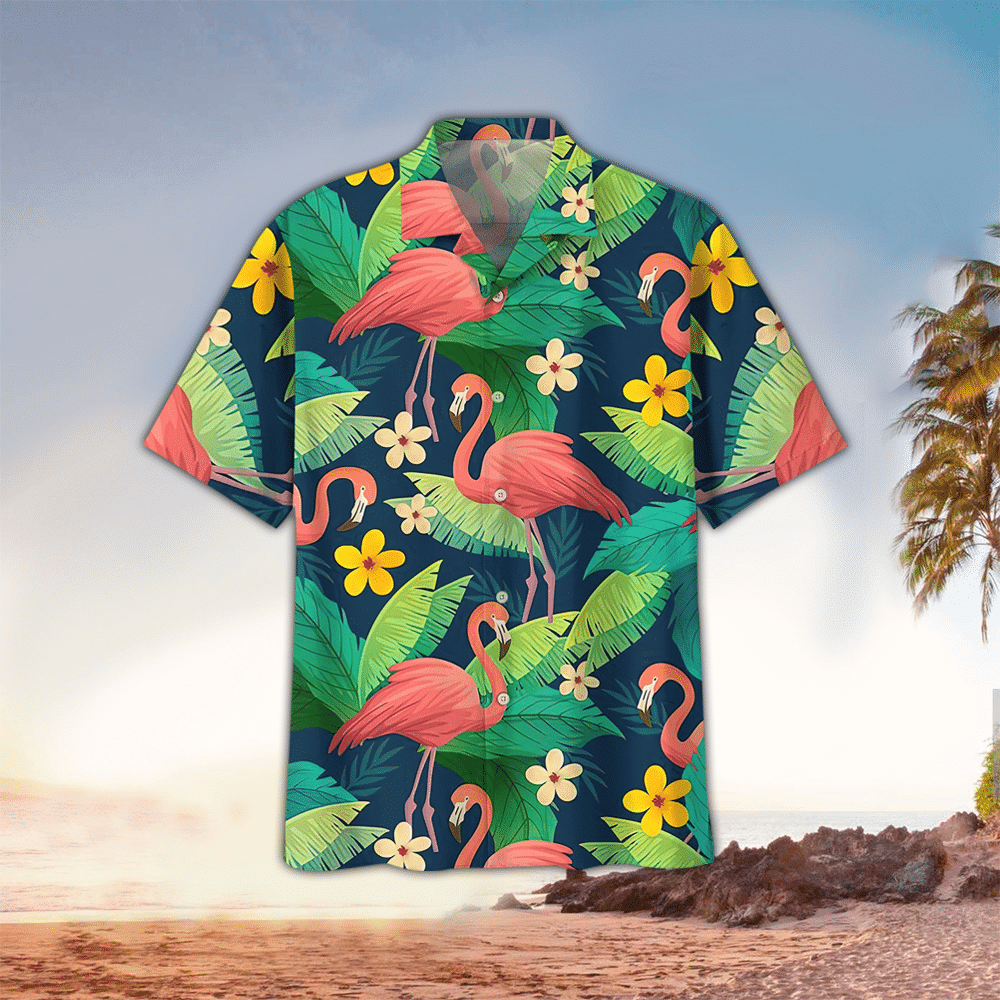 Flamingo Aloha Shirt Hawaiian Shirt For Flamingo Lovers Shirt for Men and Women