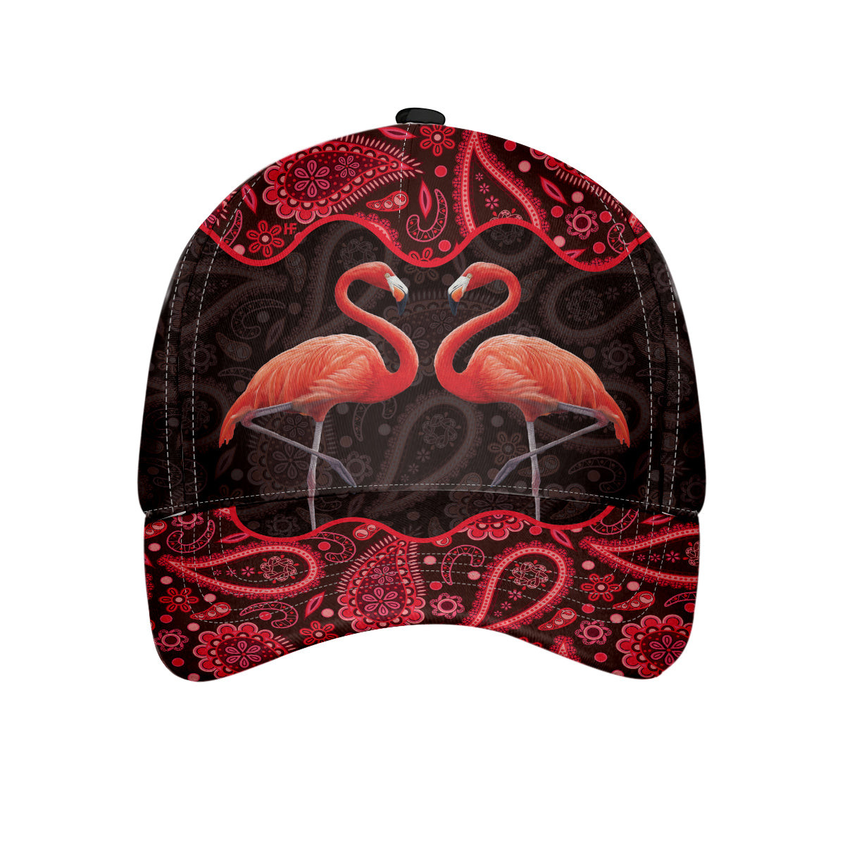 Flamingo And Paisley Pattern Classic Cap Flamingo Baseball Hat For Adults