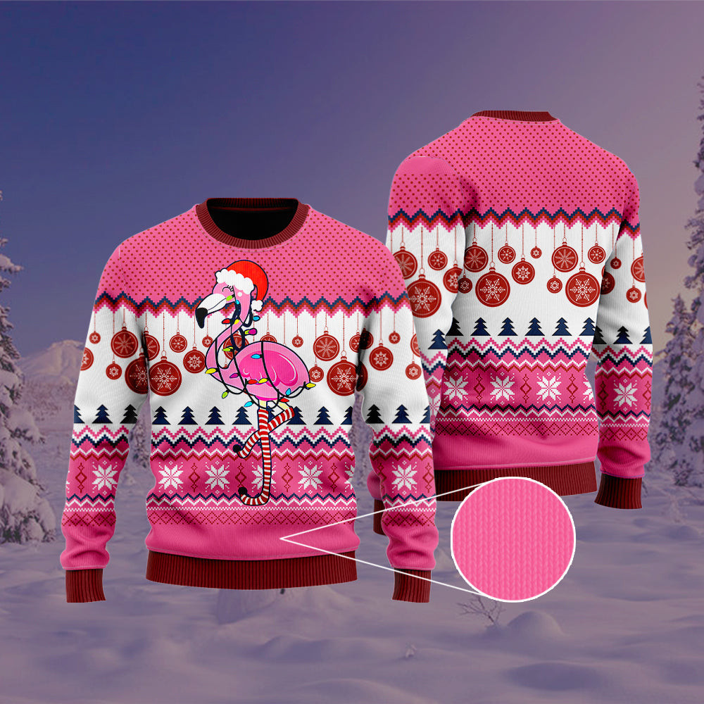 Flamingo Christmas Ugly Christmas Sweater Ugly Sweater For Men Women
