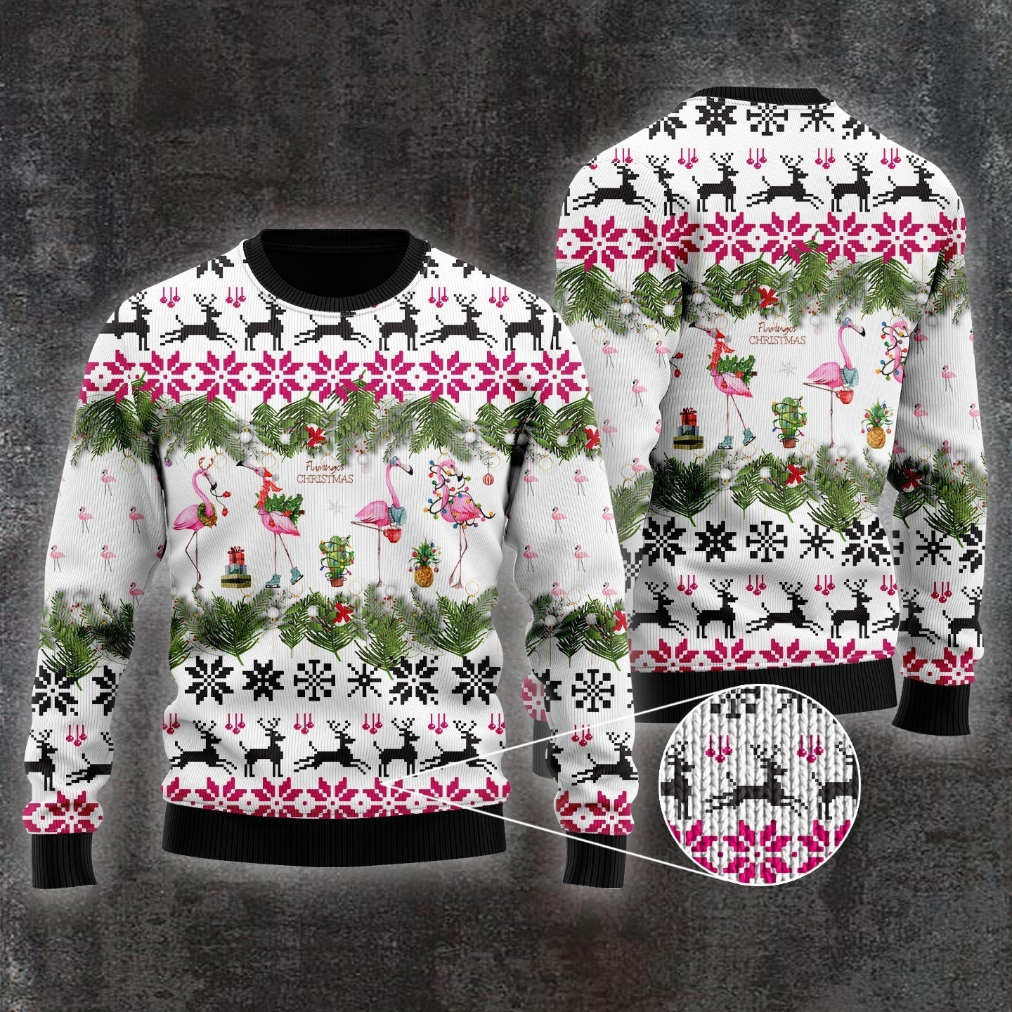 Flamingo Christmas Ugly Christmas Sweater Ugly Sweater For Men Women, Holiday Sweater