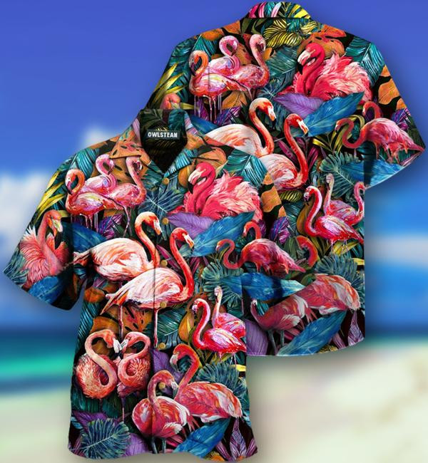 Flamingo Coloful In Tropical Limited Edition - Hawaiian Shirt - Hawaiian Shirt For Men