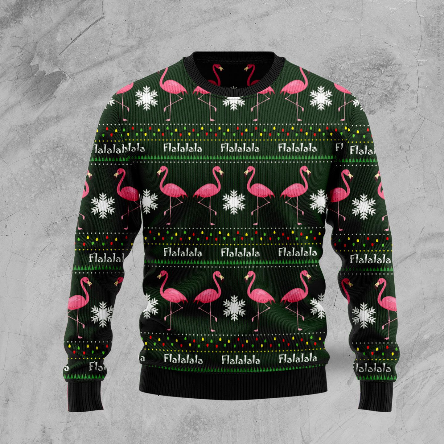 Flamingo Flalala Ugly Christmas Sweater Ugly Sweater For Men Women