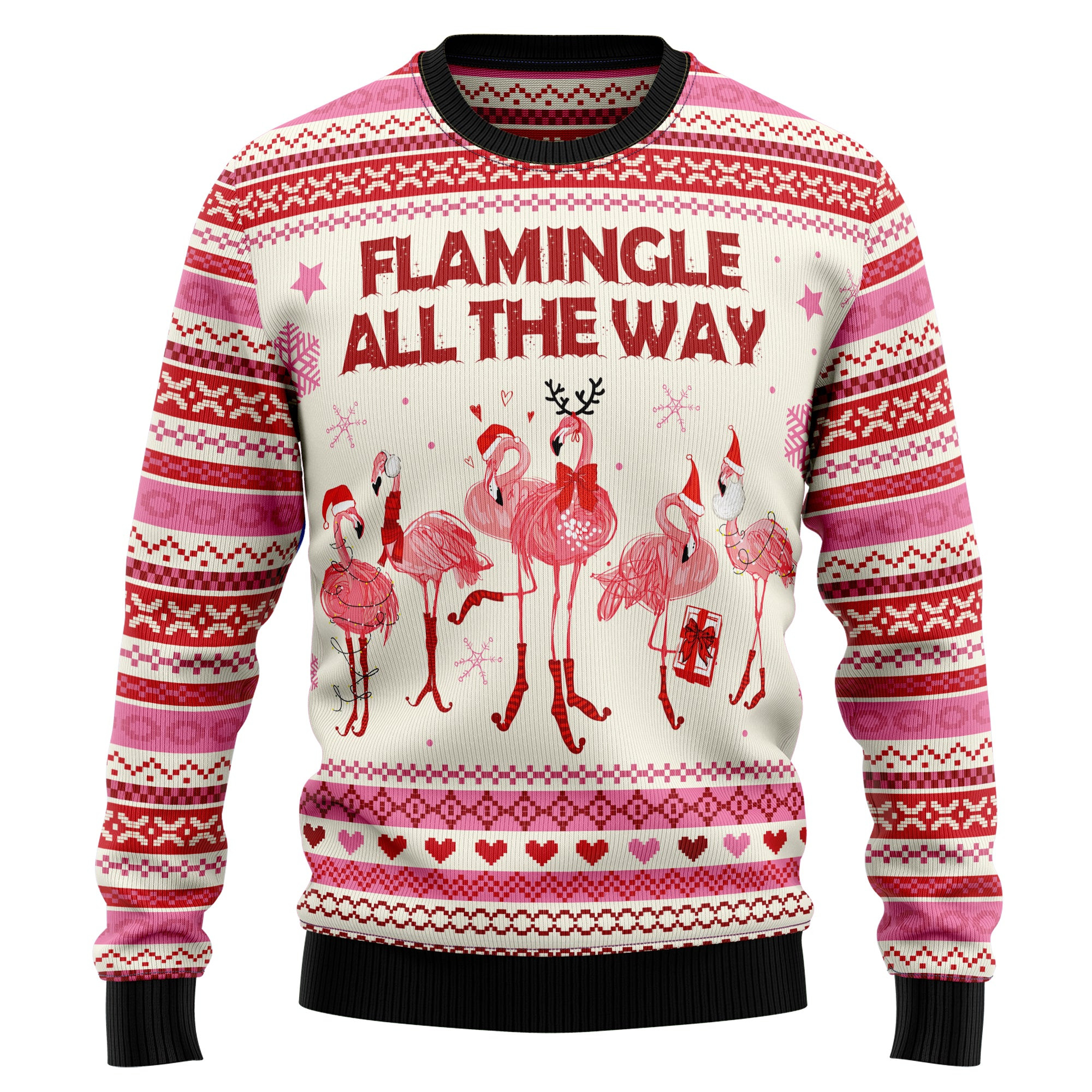 Flamingo Flamingle All The Ways Ugly Christmas Sweater