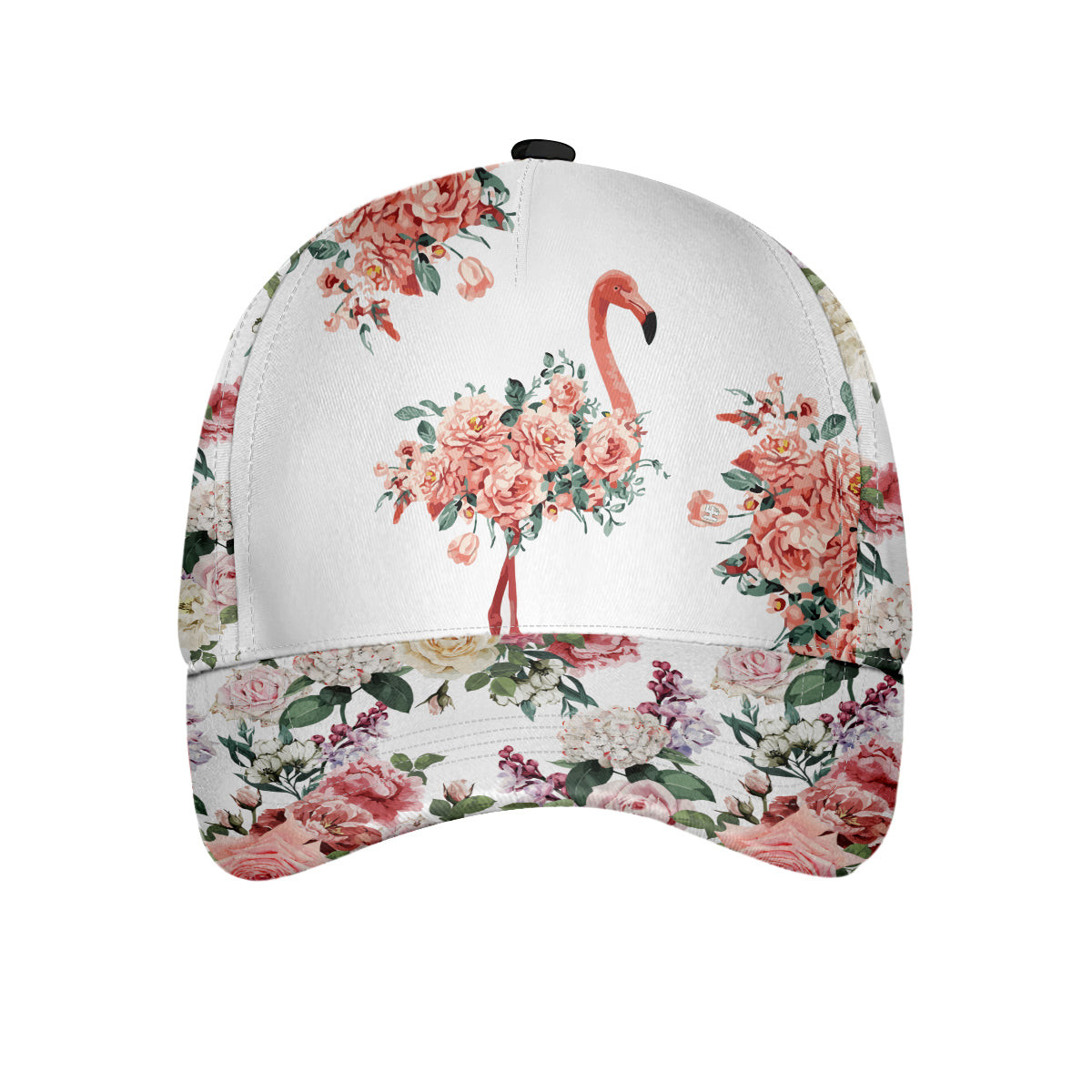 Flamingo Floral Pattern Classic Cap Flamingo Baseball Hat For Adults