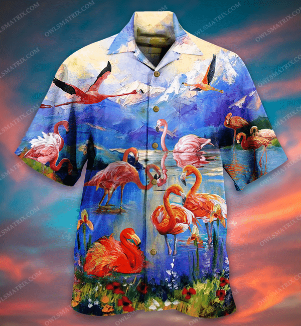 Flamingo Fly To Hawaii Limited Edition - Hawaiian Shirt - Hawaiian Shirt For Men