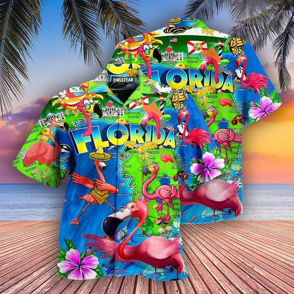 Flamingo Go To Florida To See Flamingo Edition - Hawaiian Shirt - Hawaiian Shirt For Men