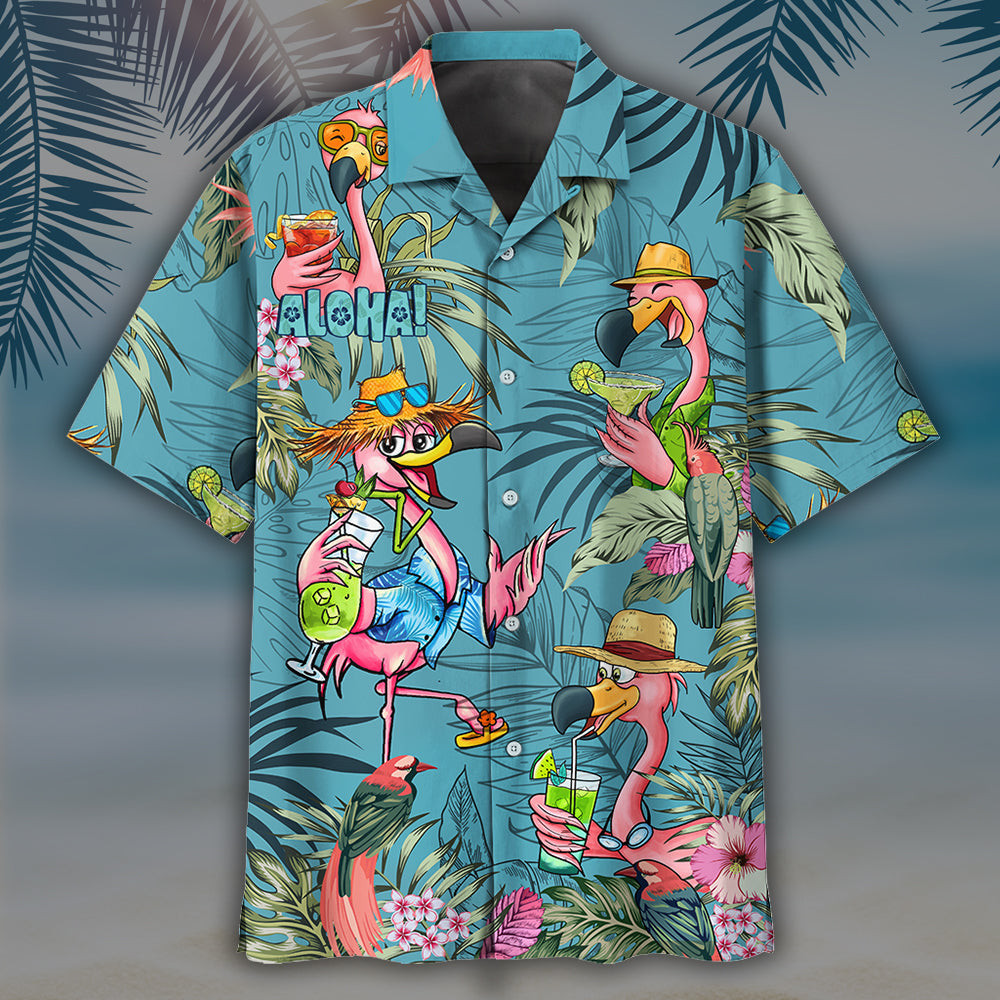 Flamingo Hawaiian Shirt 2 For Men Women