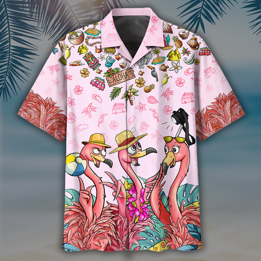 Flamingo Hawaiian Shirt 4 For Men Women