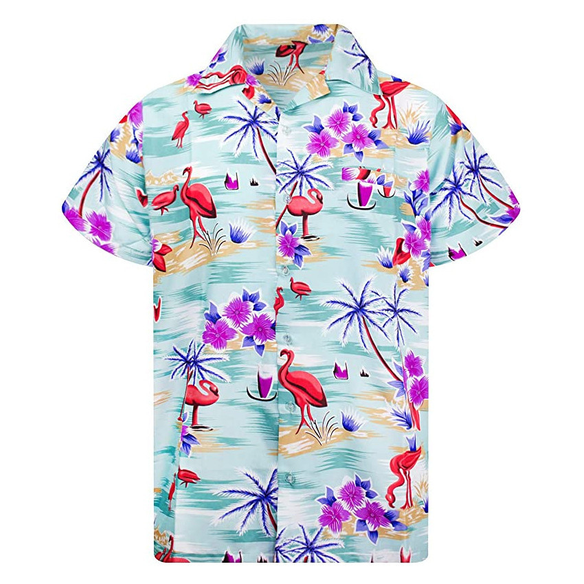 Flamingo Hawaiian Shirt Aloha Beach Shirt Flamingo Lover Gift Ideas Shirt for Men and Women