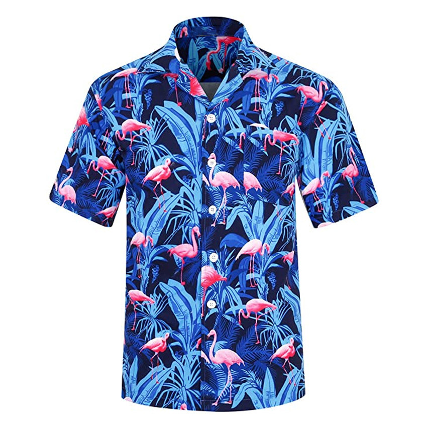 Flamingo Hawaiian Shirt Aloha Beach Shirt Lover Gift Ideas Shirt for Men and Women