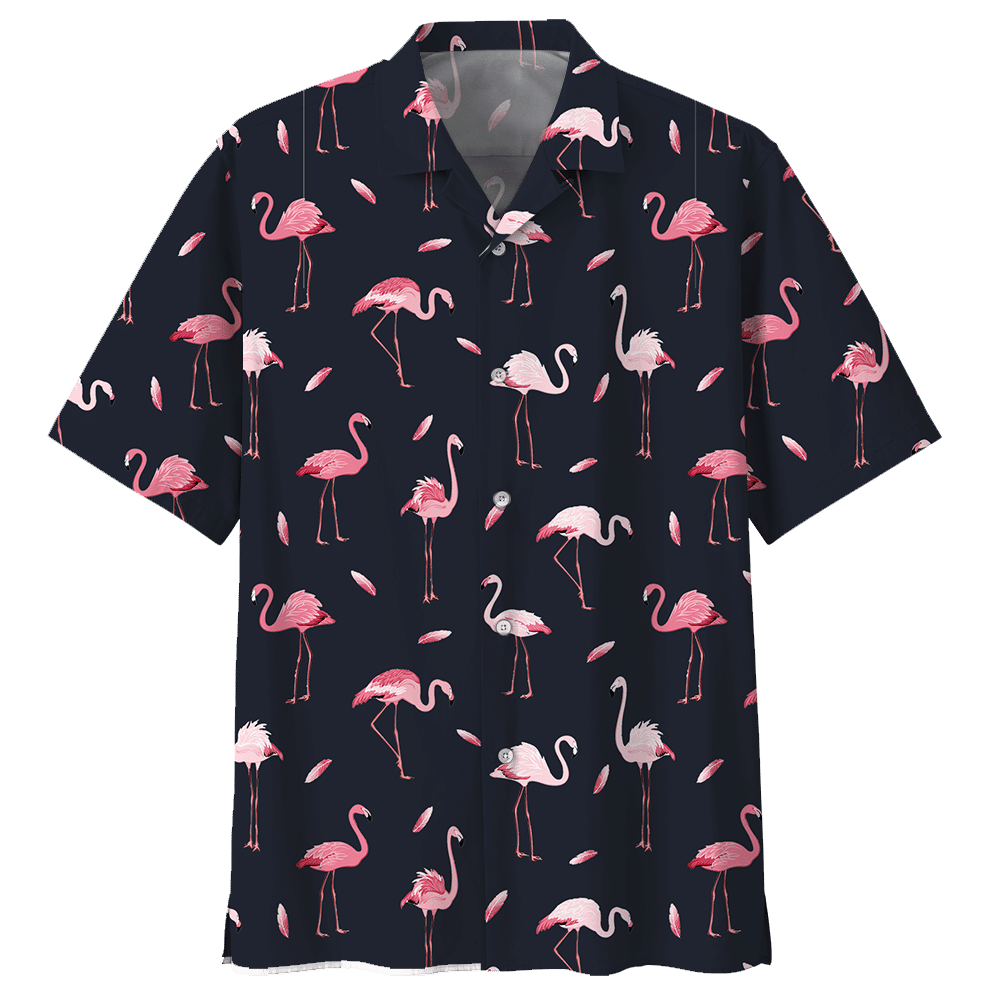 Flamingo Hawaiian Shirt Colorful Short Sleeve Summer Beach Casual Shirt For Men And Women