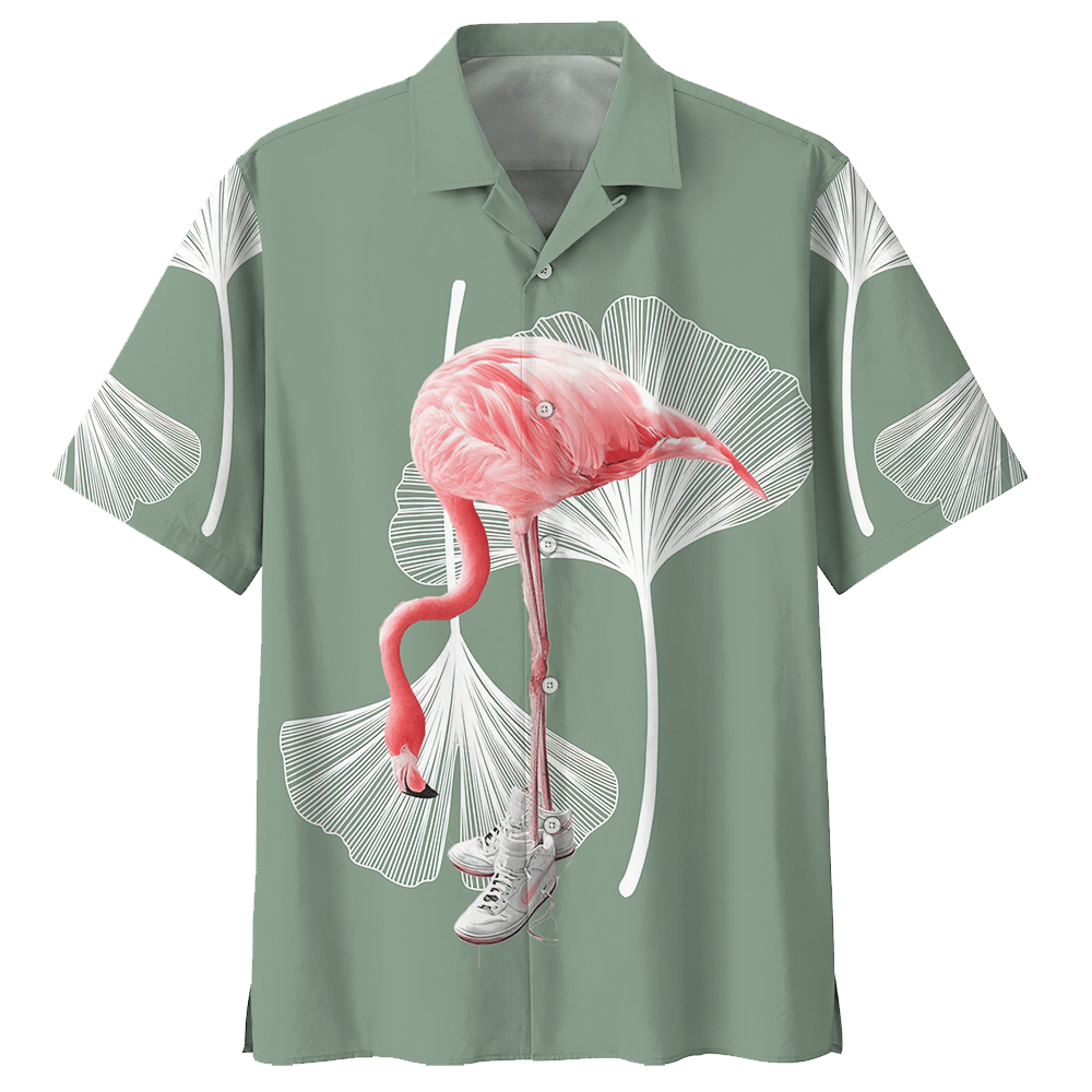 Flamingo Hawaiian Shirt Colorful Short Sleeve Summer Beach Casual Shirt For Men And Women