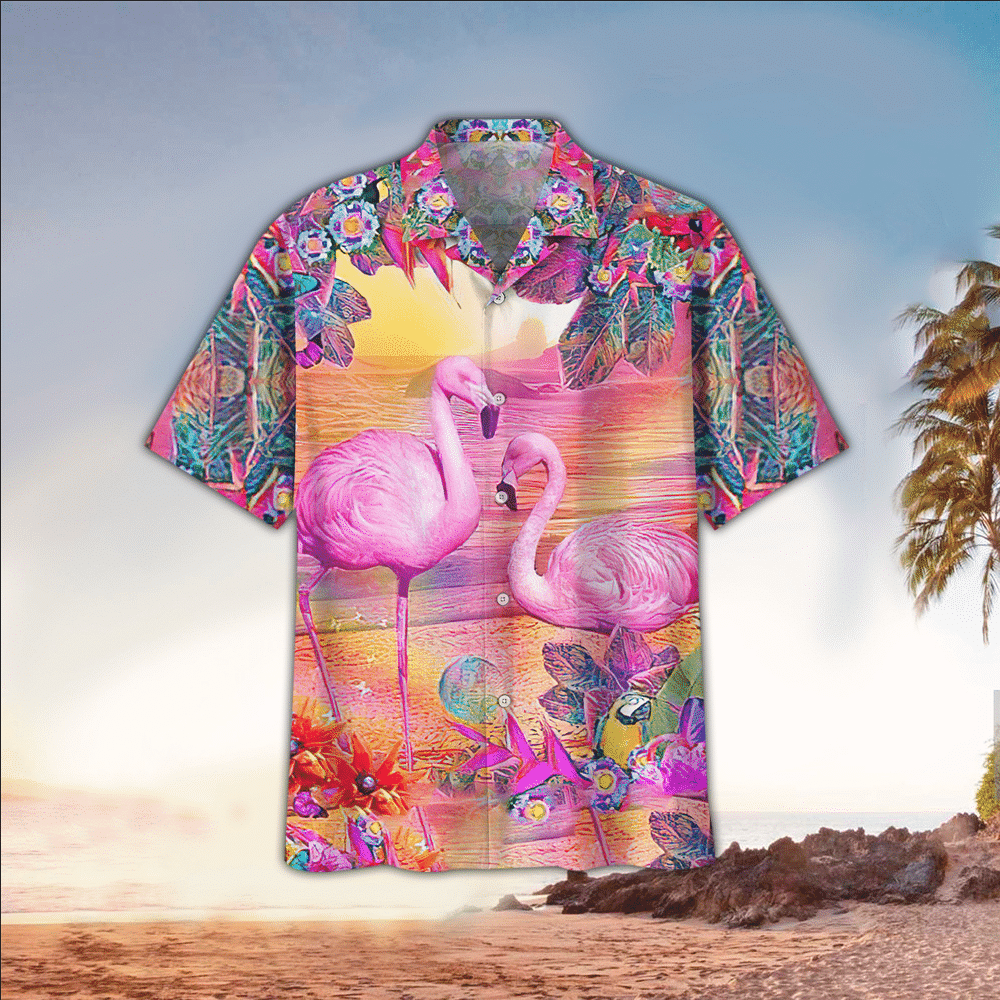 Flamingo Hawaiian Shirt Flamingo Lover Gifts Summer Aloha Shirt