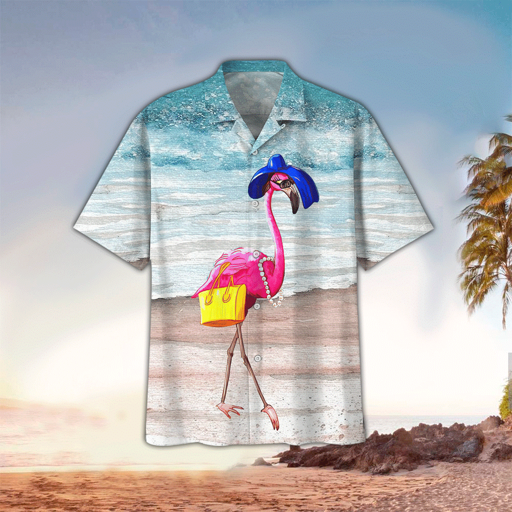 Flamingo Hawaiian Shirt Flamingo Lover Gifts Summer Aloha Shirt