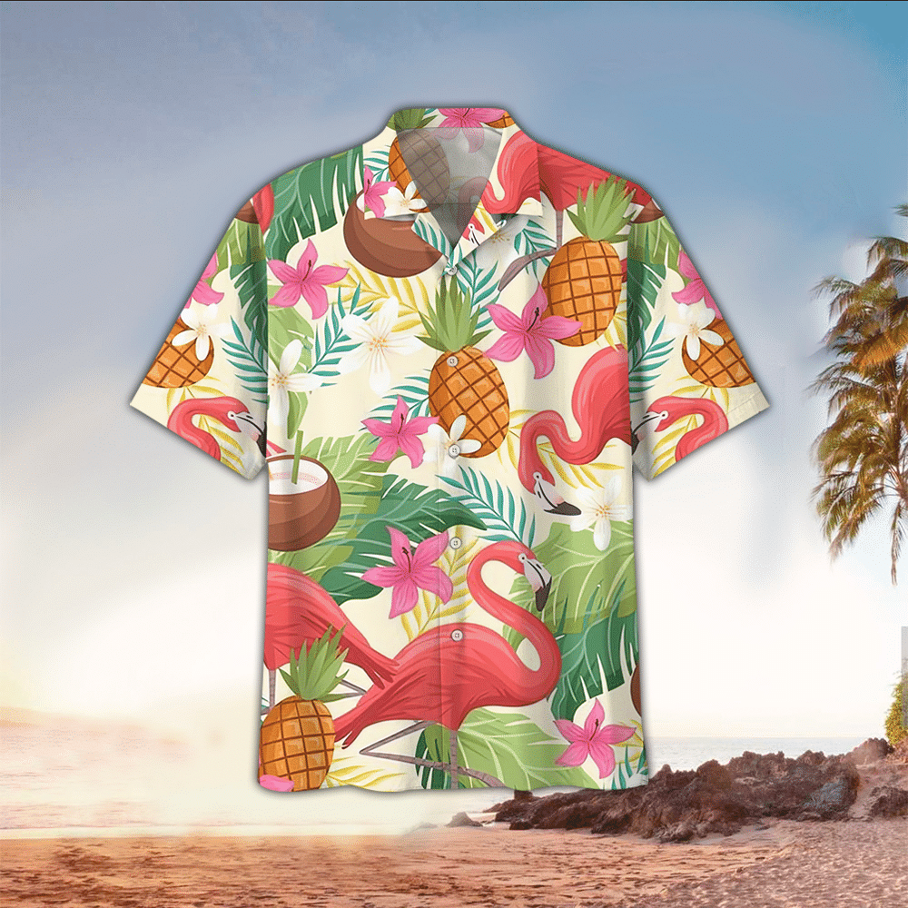 Flamingo Hawaiian Shirt Flamingo Lover Gifts Summer Aloha Shirt